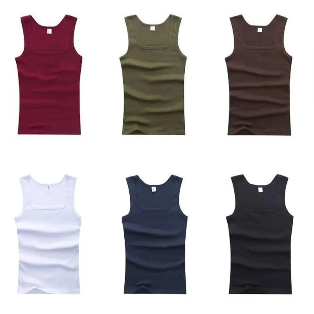 Summer Tank Top – Cotton, Sleeveless, Elastic Fitness Vest
