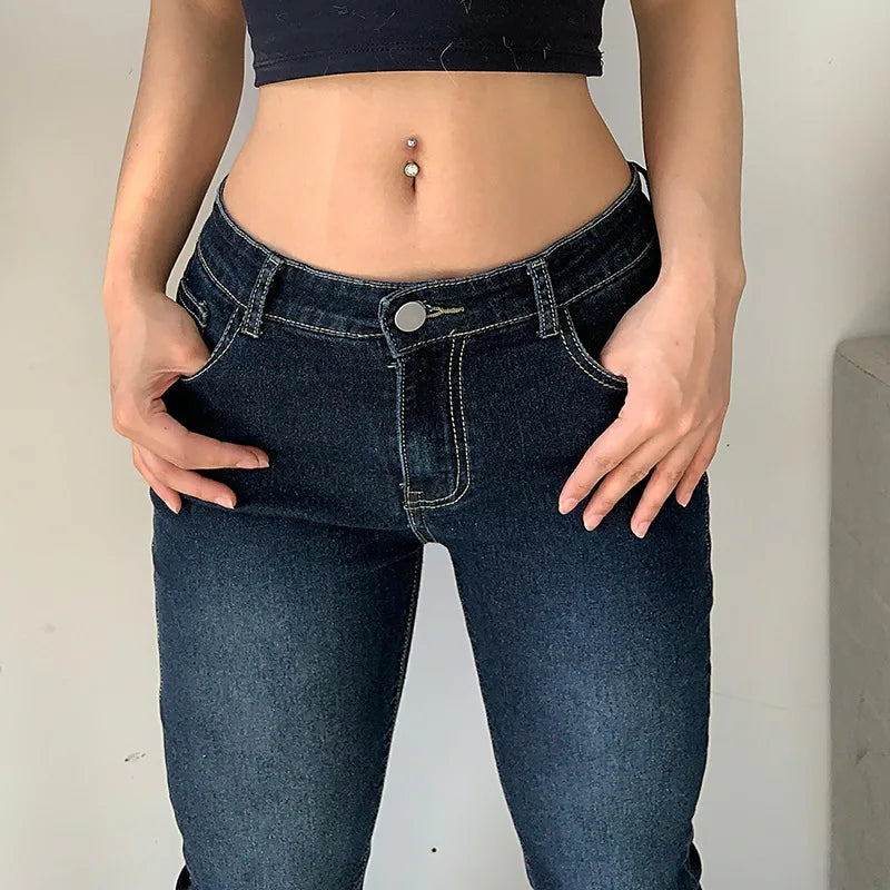 Jeans – Y2K Low-Rise, Bootcut Wide-Leg, Streetwear
