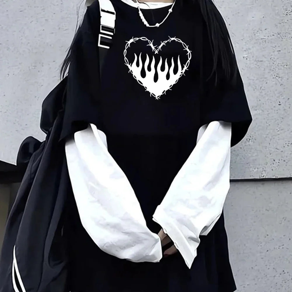 T-Shirt Y2K Harajuku Sport Thin Long Sleeve Top