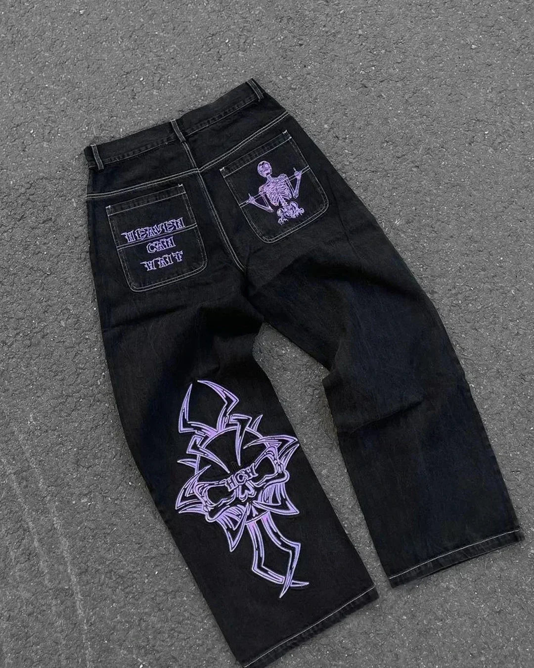 Jeans – Hip-Hop Joker, Y2K Oversized, Wide-Leg Streetwear