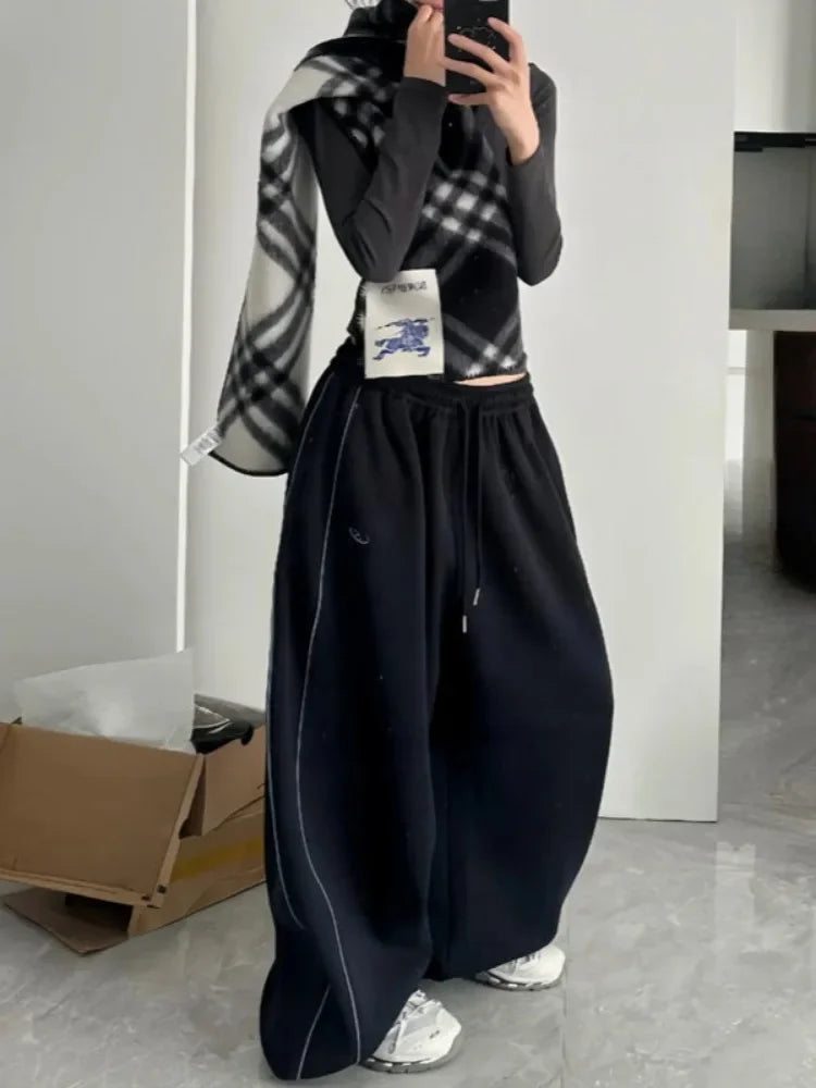 Vintage Striped Baggy Sweatpants