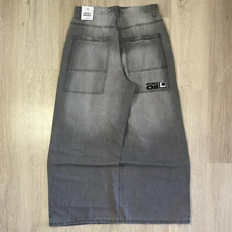 Jeans – Hip-Hop Joker, Y2K Oversized, Wide-Leg Streetwear