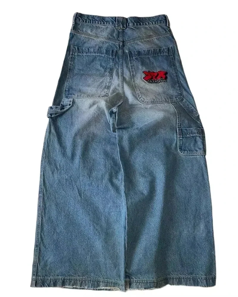 Jeans – Hip-Hop Joker, Y2K Oversized, Wide-Leg Streetwear