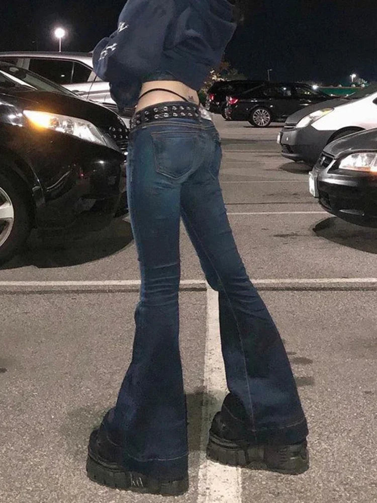 Jeans – Y2K Low-Rise, Bootcut Wide-Leg, Streetwear