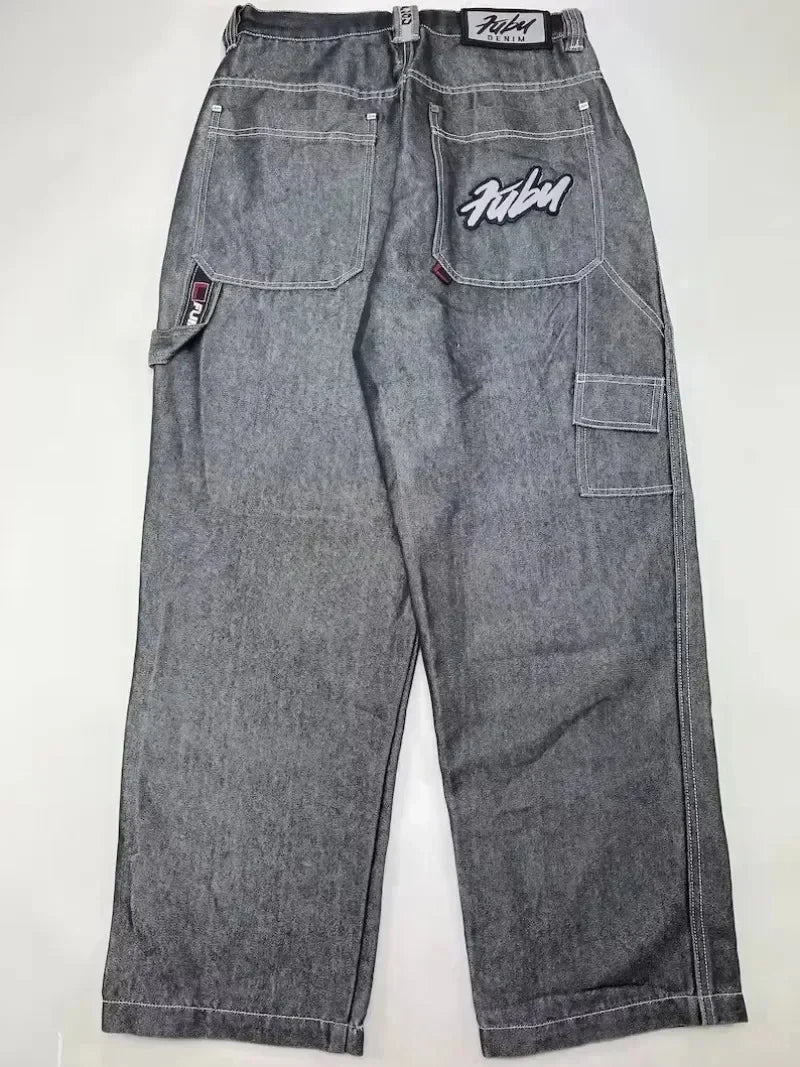 Jeans – Hip-Hop Joker, Y2K Oversized, Wide-Leg Streetwear