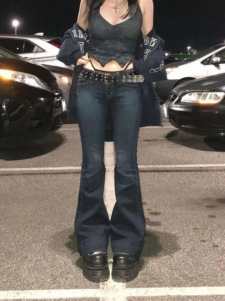 Jeans – Y2K Low-Rise, Bootcut Wide-Leg, Streetwear