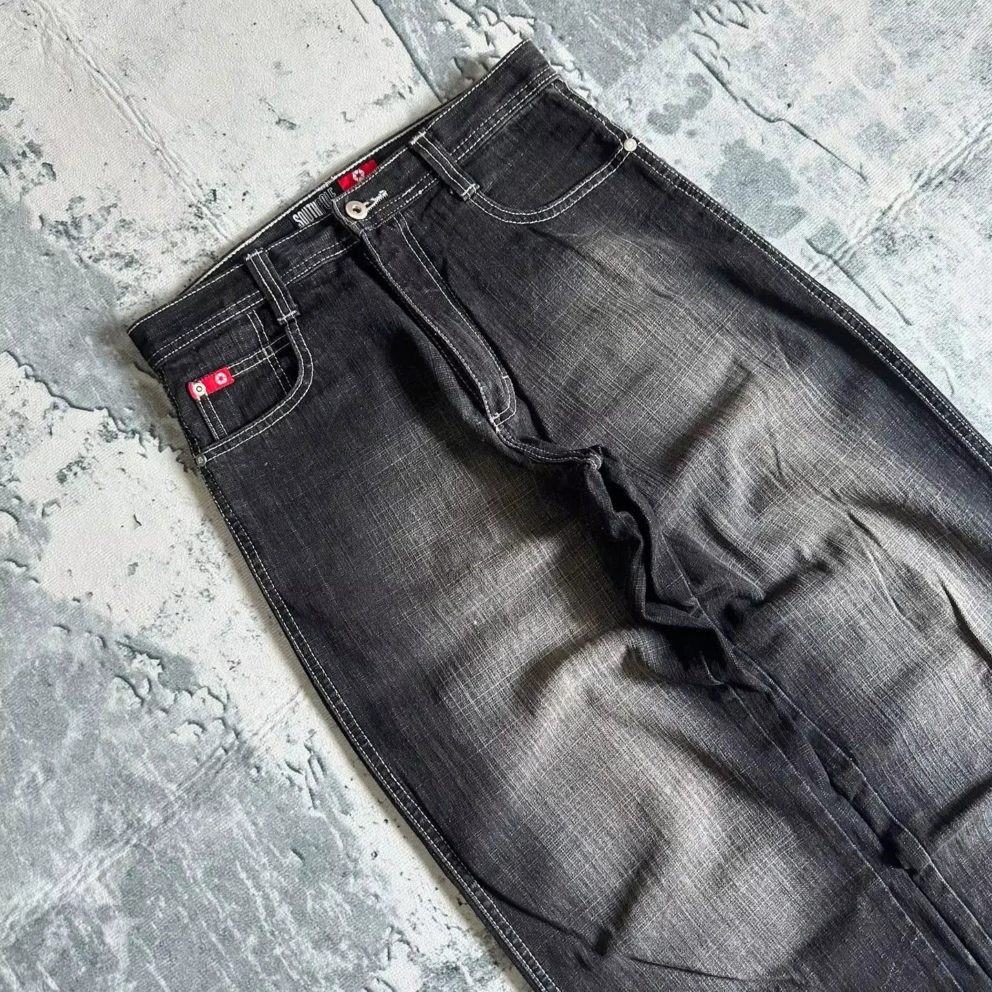Jeans – Hip-Hop Joker, Y2K Oversized, Wide-Leg Streetwear