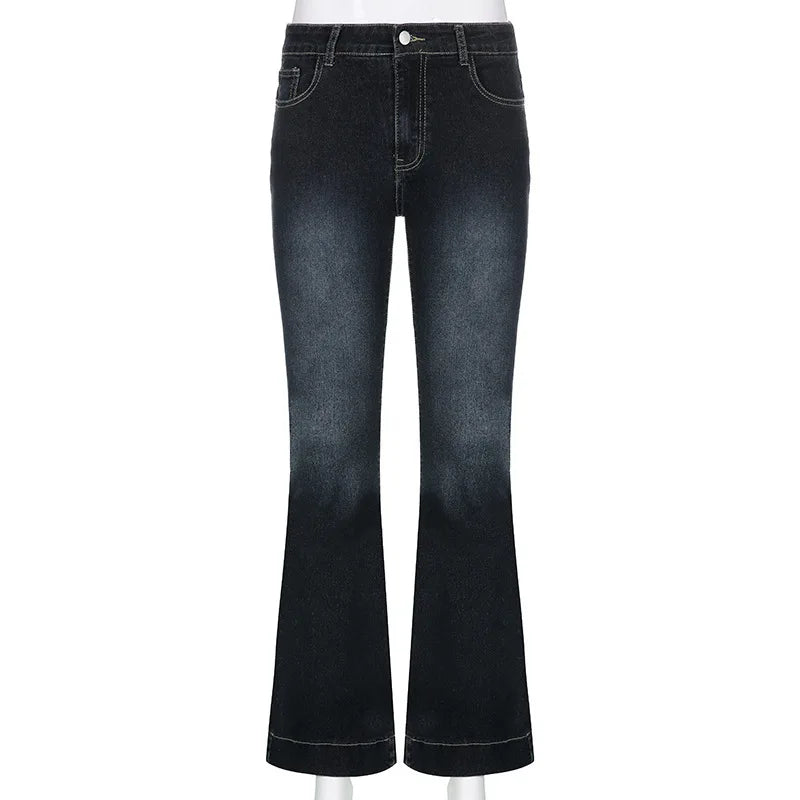 Jeans – Y2K Low-Rise, Bootcut Wide-Leg, Streetwear