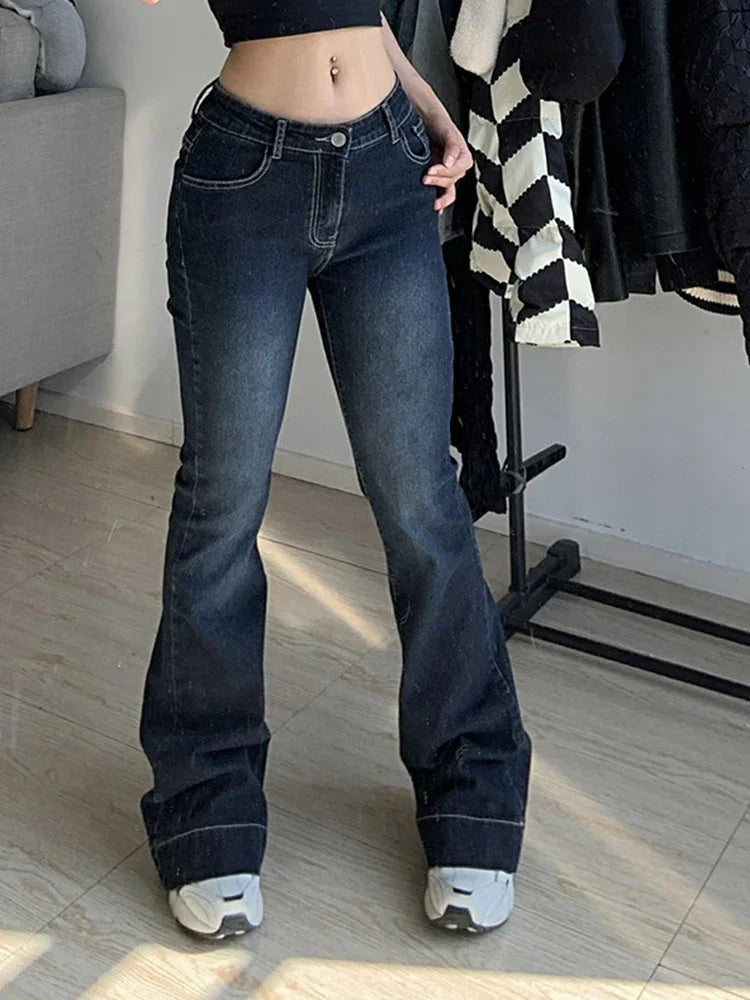 Jeans – Y2K Low-Rise, Bootcut Wide-Leg, Streetwear