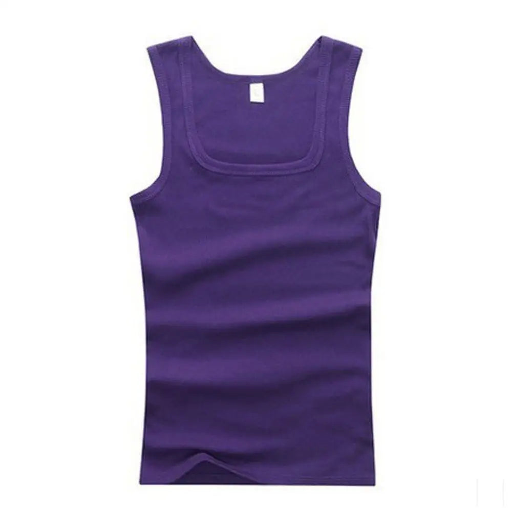 Summer Tank Top – Cotton, Sleeveless, Elastic Fitness Vest