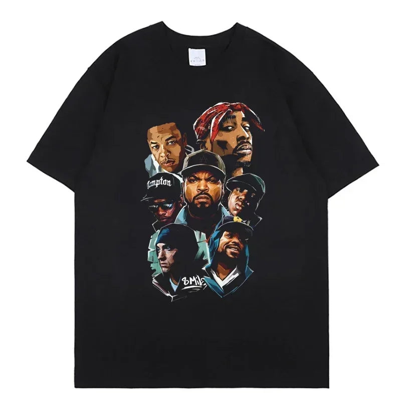 Tupac Rapper Graphic Oversized T-Shirt