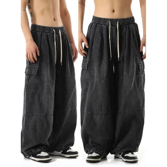 Jeans – Y2K Baggy Cargo, Wide-Leg Oversize, Vintage Streetwear