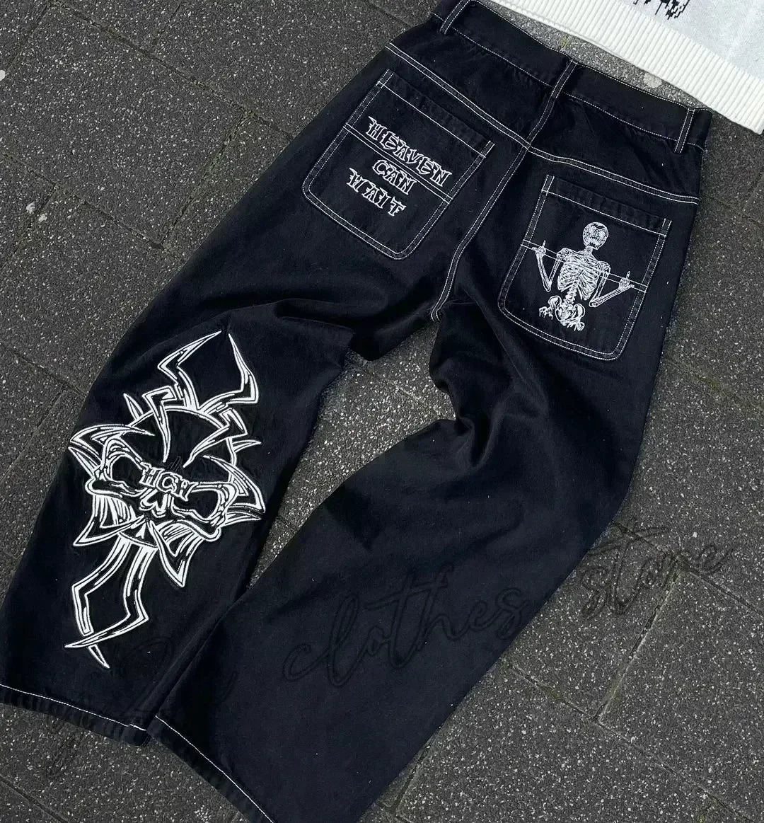 Jeans – Hip-Hop Joker, Y2K Oversized, Wide-Leg Streetwear