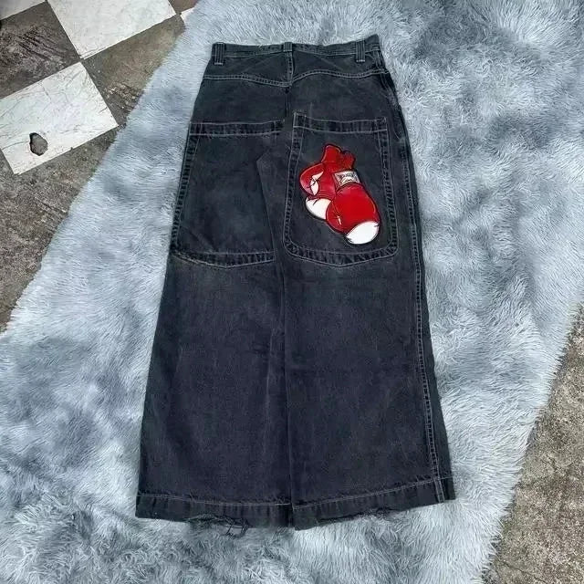 Men’s & Women’s Retro Y2K dice Jeans