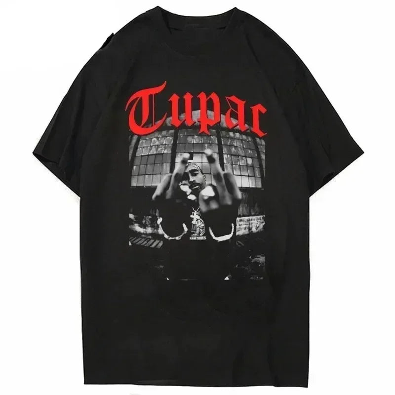 Tupac Rapper Graphic Oversized T-Shirt