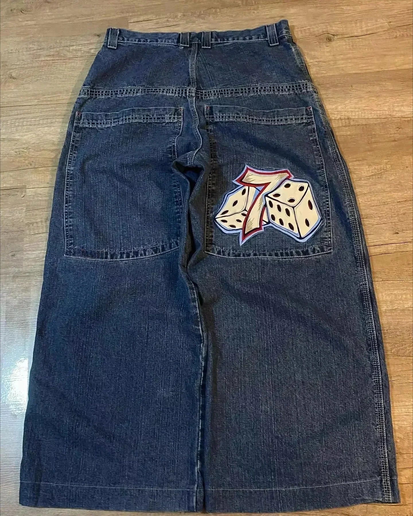 Men’s & Women’s Retro Y2K dice Jeans