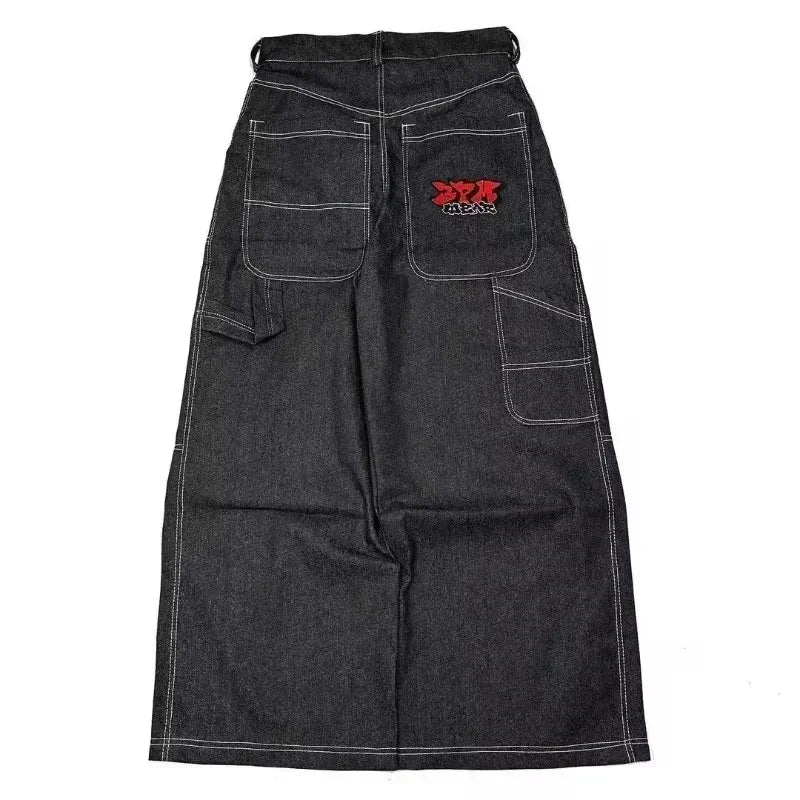 Jeans – Hip-Hop Joker, Y2K Oversized, Wide-Leg Streetwear
