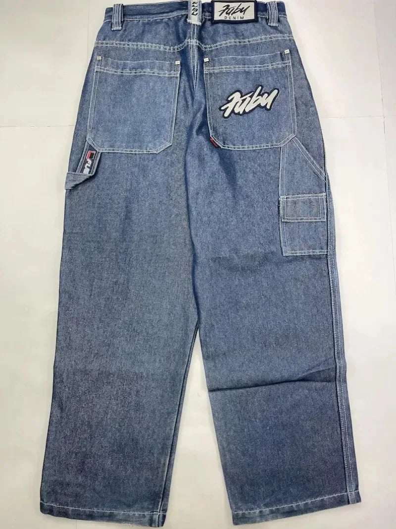 Jeans – Hip-Hop Joker, Y2K Oversized, Wide-Leg Streetwear