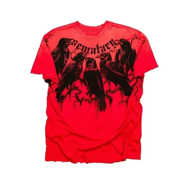 2000s T-Shirt – High Street Graphic, Oversized Cotton, Round Neck