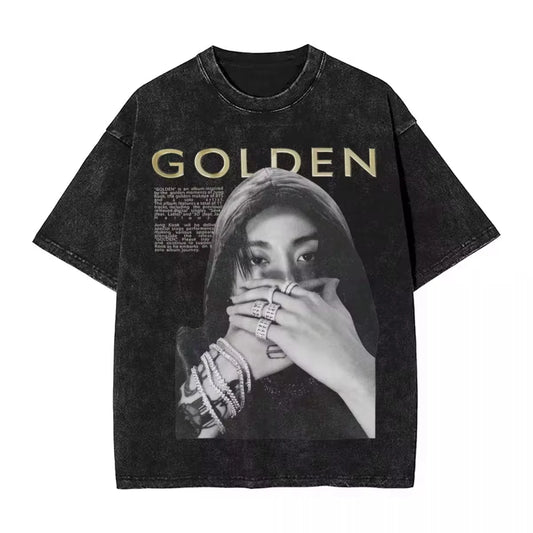 Golden Moments Jungkooks Hip Hop Oversized T-Shirt