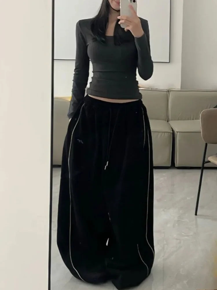 Vintage Striped Baggy Sweatpants