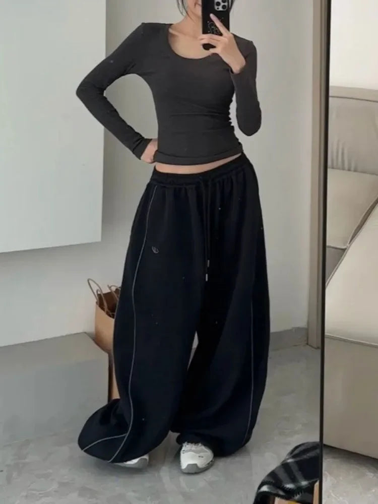 Vintage Striped Baggy Sweatpants
